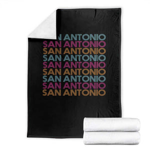 Vintage San Antonio Hoops Pride Throw Blanket Retro Basketball Fan TS12 Black Print Your Wear