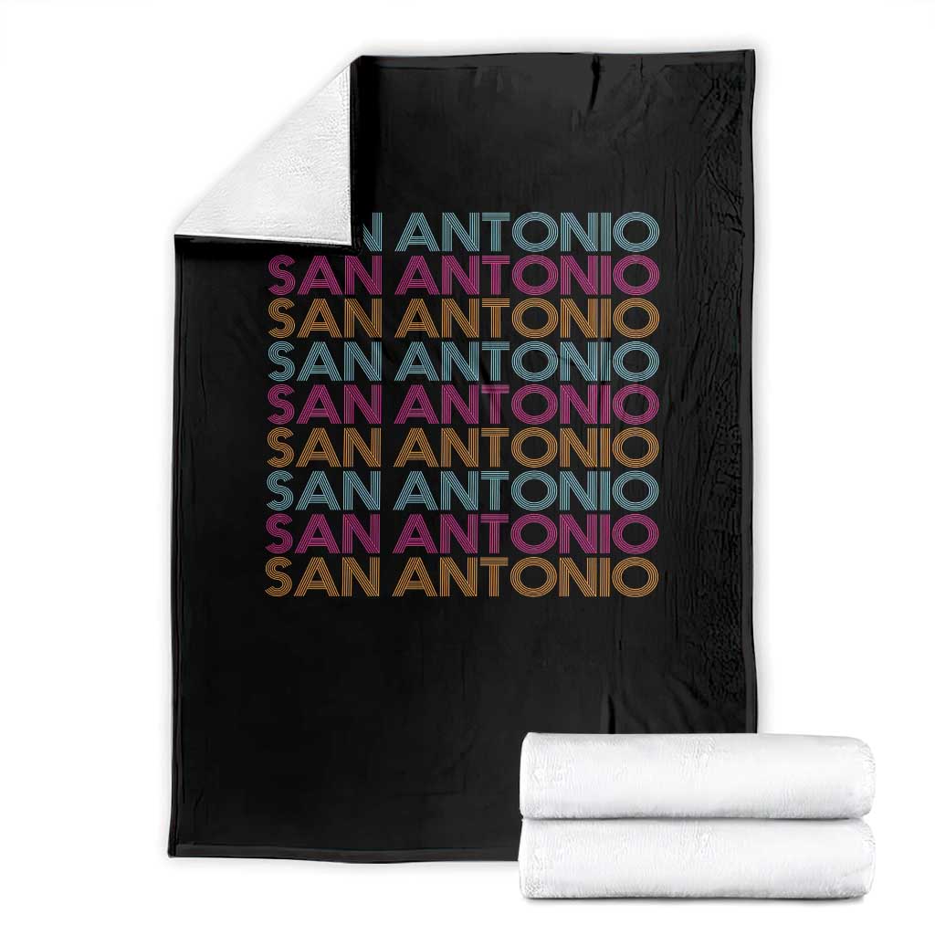 Vintage San Antonio Hoops Pride Throw Blanket Retro Basketball Fan TS12 Black Print Your Wear