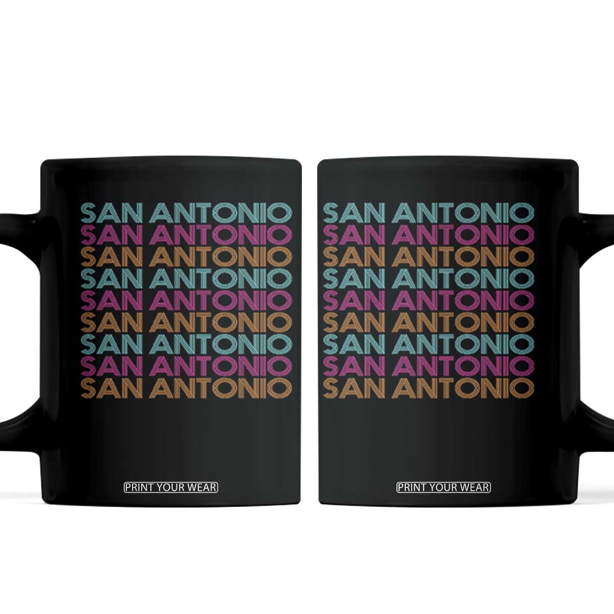 Vintage San Antonio Hoops Pride Coffee Mug Retro Basketball Fan TS12 Black Print Your Wear