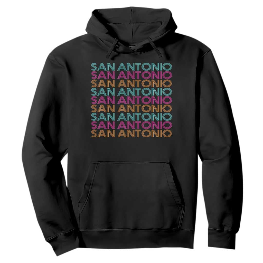 Vintage San Antonio Hoops Pride Hoodie Retro Basketball Fan TS12 Black Print Your Wear