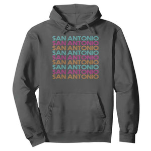 Vintage San Antonio Hoops Pride Hoodie Retro Basketball Fan TS12 Dark Heather Print Your Wear