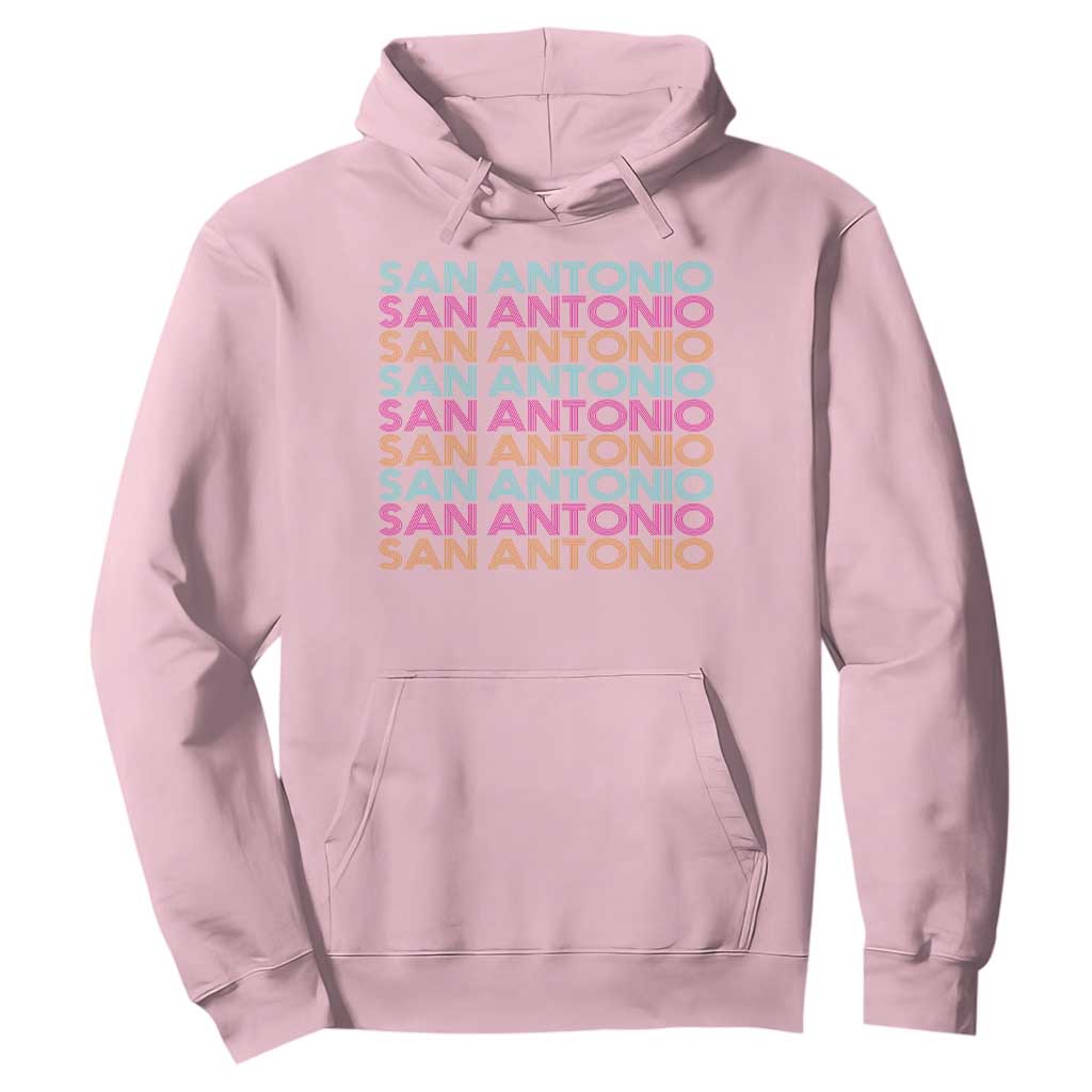 Vintage San Antonio Hoops Pride Hoodie Retro Basketball Fan TS12 Light Pink Print Your Wear