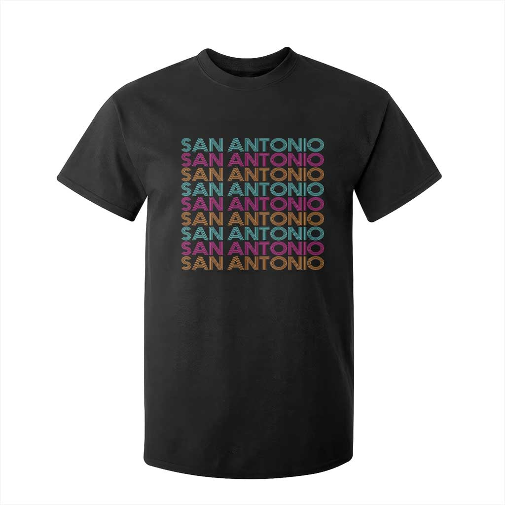 Vintage San Antonio Hoops Pride T Shirt For Kid Retro Basketball Fan TS12 Black Print Your Wear