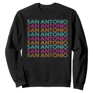 Vintage San Antonio Hoops Pride Sweatshirt Retro Basketball Fan TS12 Black Print Your Wear