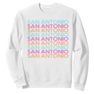 Vintage San Antonio Hoops Pride Sweatshirt Retro Basketball Fan TS12 White Print Your Wear