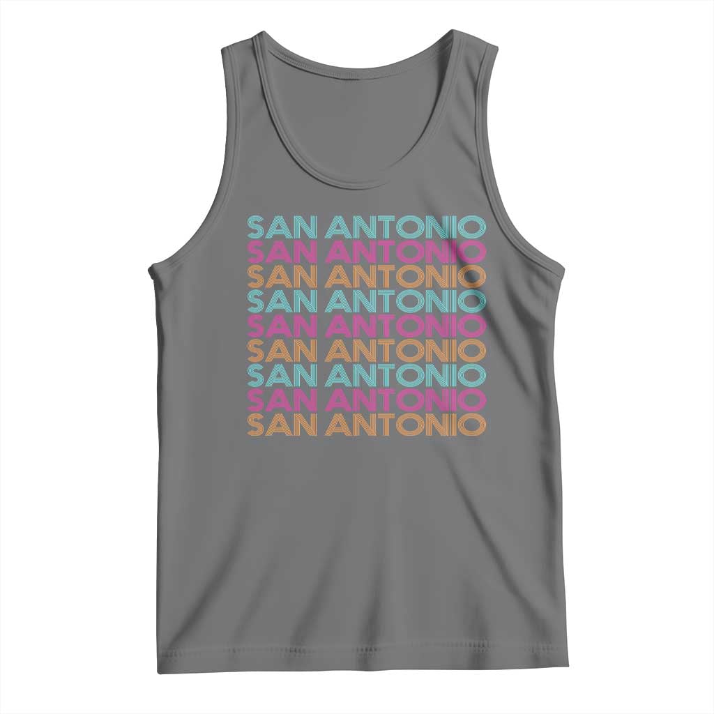 Vintage San Antonio Hoops Pride Tank Top Retro Basketball Fan TS12 Black Heather Print Your Wear