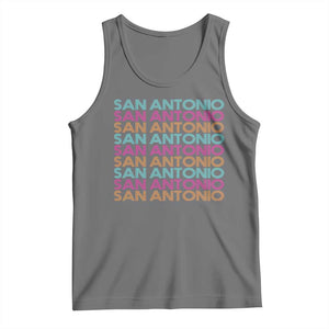 Vintage San Antonio Hoops Pride Tank Top Retro Basketball Fan TS12 Black Heather Print Your Wear