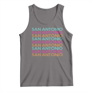 Vintage San Antonio Hoops Pride Tank Top Retro Basketball Fan TS12 Deep Heather Print Your Wear