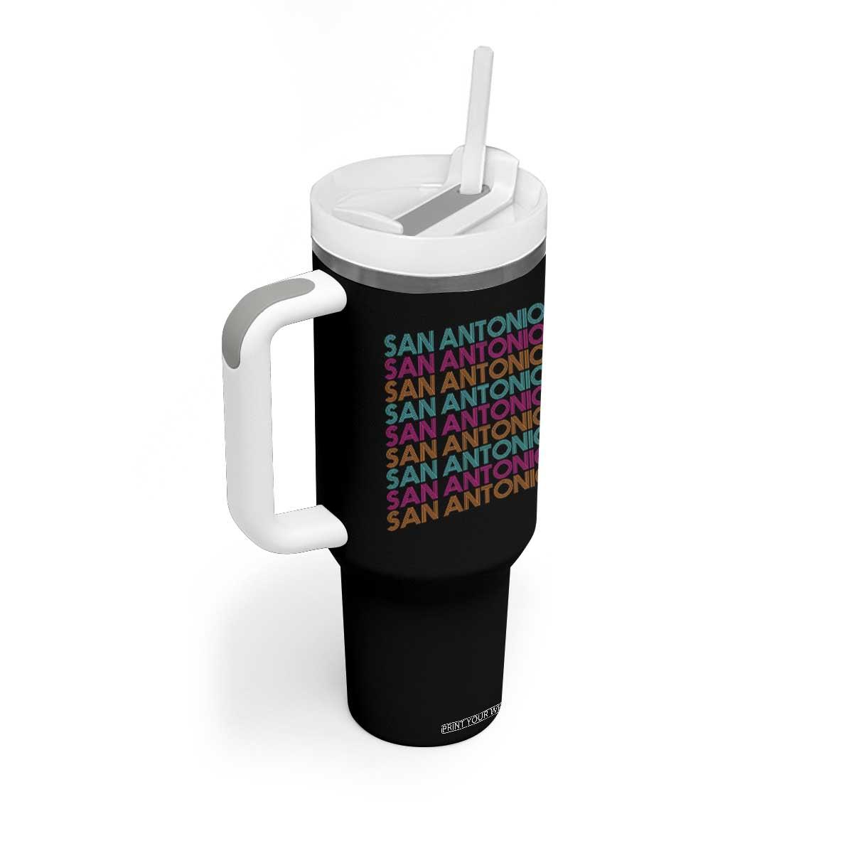 Vintage San Antonio Hoops Pride Tumbler With Handle Retro Basketball Fan TS12 Print Your Wear