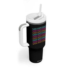 Vintage San Antonio Hoops Pride Tumbler With Handle Retro Basketball Fan TS12 Print Your Wear