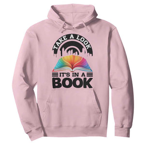 Take A Look It Is In A Book Hoodie Reading Retro Rainbow Vintage TS12 Light Pink Print Your Wear