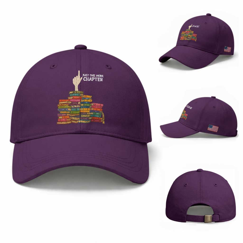 Just One More Chapter Baseball Cap Funny Book Lover TS12 Baseball Cap Universal Fit Purple Print Your Wear