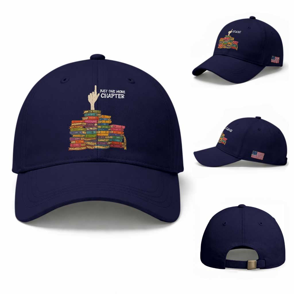 Just One More Chapter Baseball Cap Funny Book Lover TS12 Baseball Cap Universal Fit Dark Blue Print Your Wear