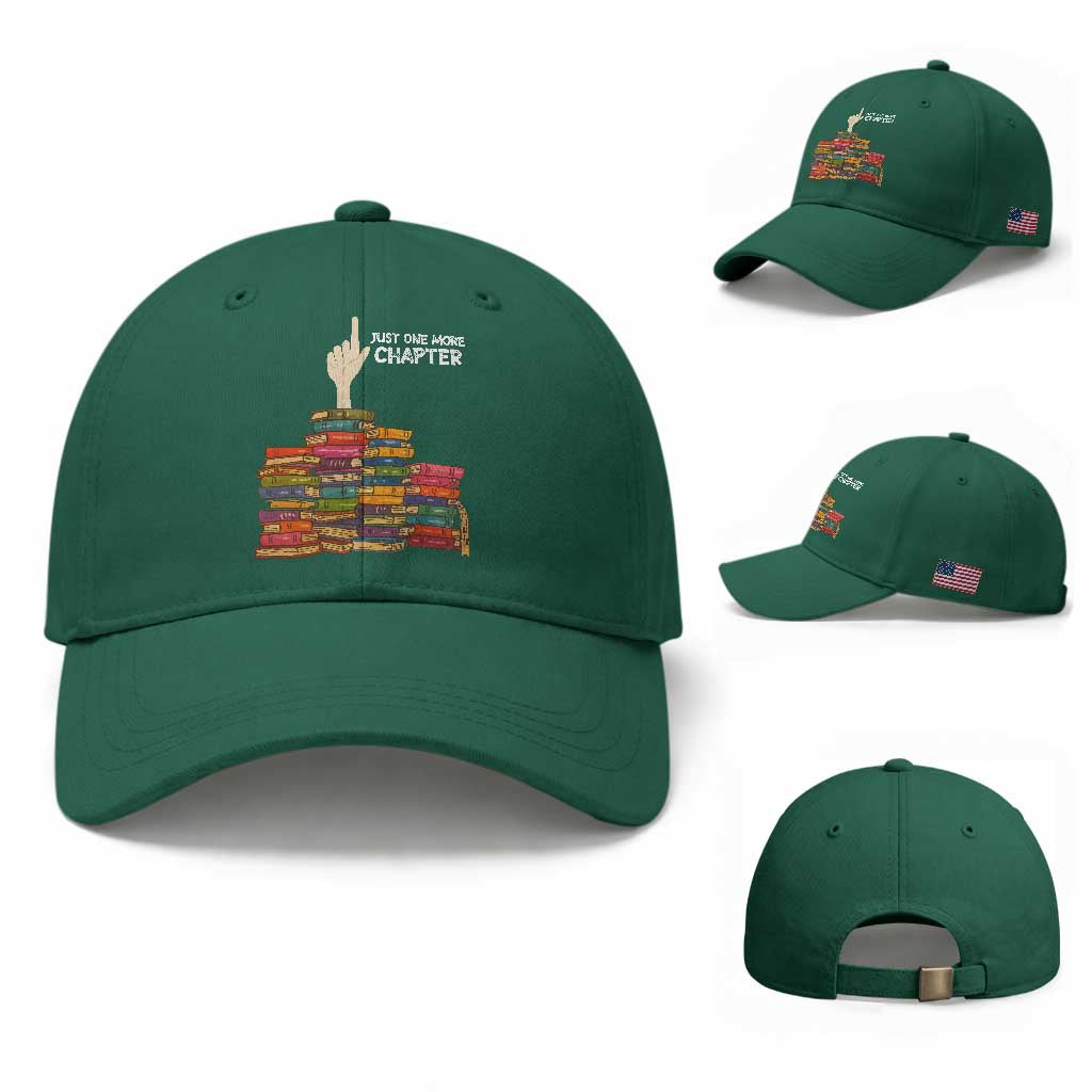 Just One More Chapter Baseball Cap Funny Book Lover TS12 Baseball Cap Universal Fit Irish Green Print Your Wear
