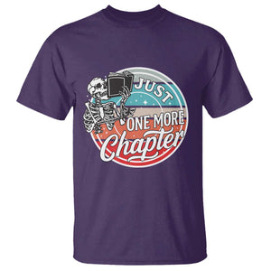 Just One More Chapter T Shirt Funny Skeleton Reading Book TS12 Purple Print Your Wear