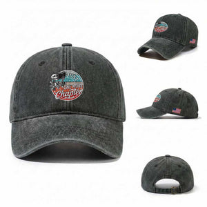Just One More Chapter Washed Cotton Baseball Cap Funny Skeleton Reading Book TS12 Washed Cap Universal Fit Dark Green Print Your Wear