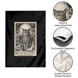 Funny Bookish Kitty Lover Garden Flag The Reader Tarot Card Book Lover Gift TS12 Print Your Wear