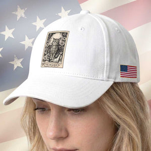 Funny Bookish Kitty Lover Baseball Cap The Reader Tarot Card Book Lover Gift TS12 Print Your Wear