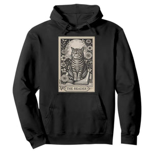 Funny Bookish Kitty Lover Hoodie The Reader Tarot Card Book Lover Gift TS12 Black Print Your Wear