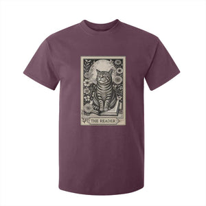 Funny Bookish Kitty Lover T Shirt For Kid The Reader Tarot Card Book Lover Gift TS12 Maroon Print Your Wear
