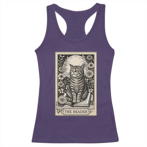 Funny Bookish Kitty Lover Racerback Tank Top The Reader Tarot Card Book Lover Gift TS12 Purple Print Your Wear