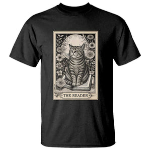 Funny Bookish Kitty Lover T Shirt The Reader Tarot Card Book Lover Gift TS12 Black Print Your Wear