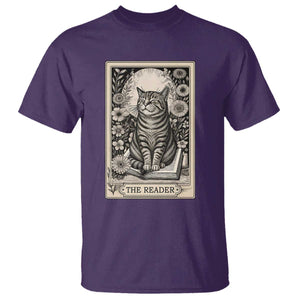 Funny Bookish Kitty Lover T Shirt The Reader Tarot Card Book Lover Gift TS12 Purple Print Your Wear