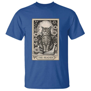 Funny Bookish Kitty Lover T Shirt The Reader Tarot Card Book Lover Gift TS12 Royal Blue Print Your Wear