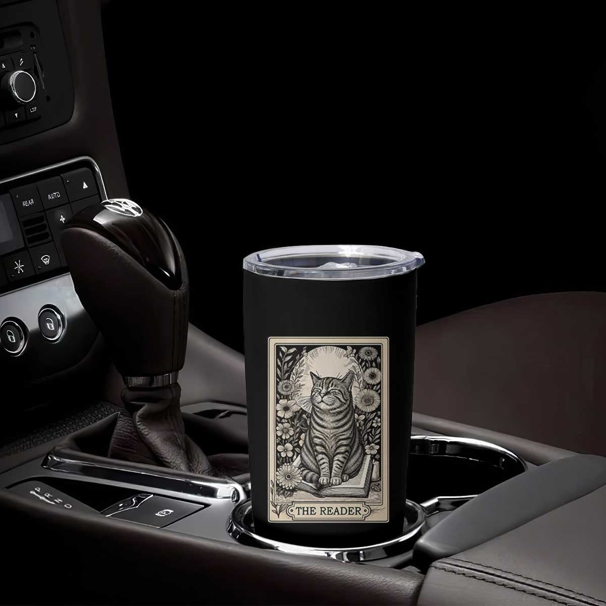 Funny Bookish Kitty Lover Tumbler Cup The Reader Tarot Card Book Lover Gift TS12 Print Your Wear