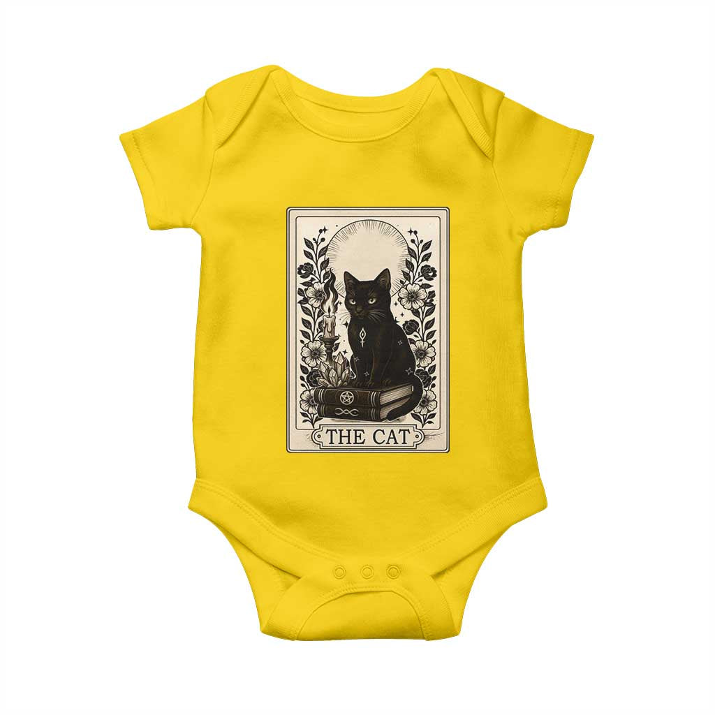 Funny The Cat Book Baby Onesie Kitty Lover Tarot Card TS12 Daisy Print Your Wear