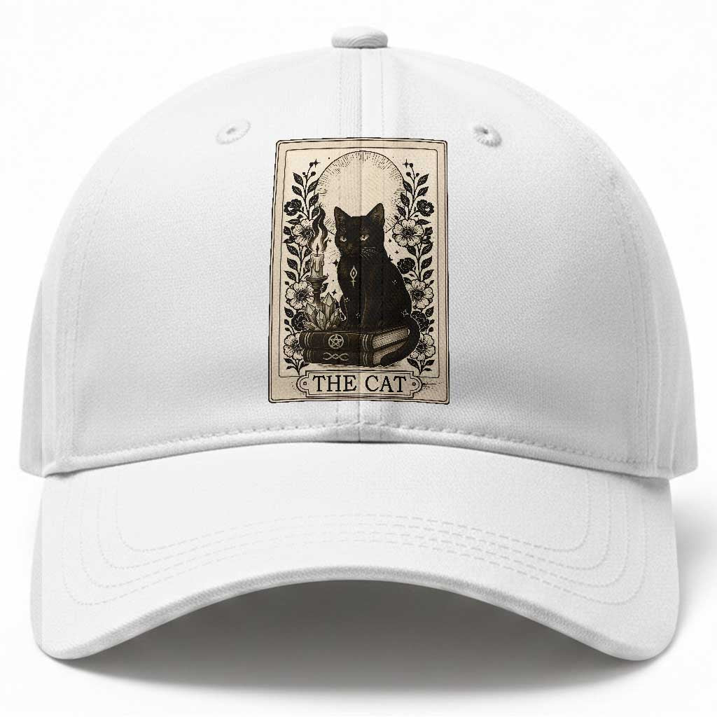Funny The Cat Book Baseball Cap Kitty Lover Tarot Card TS12 Print Your Wear