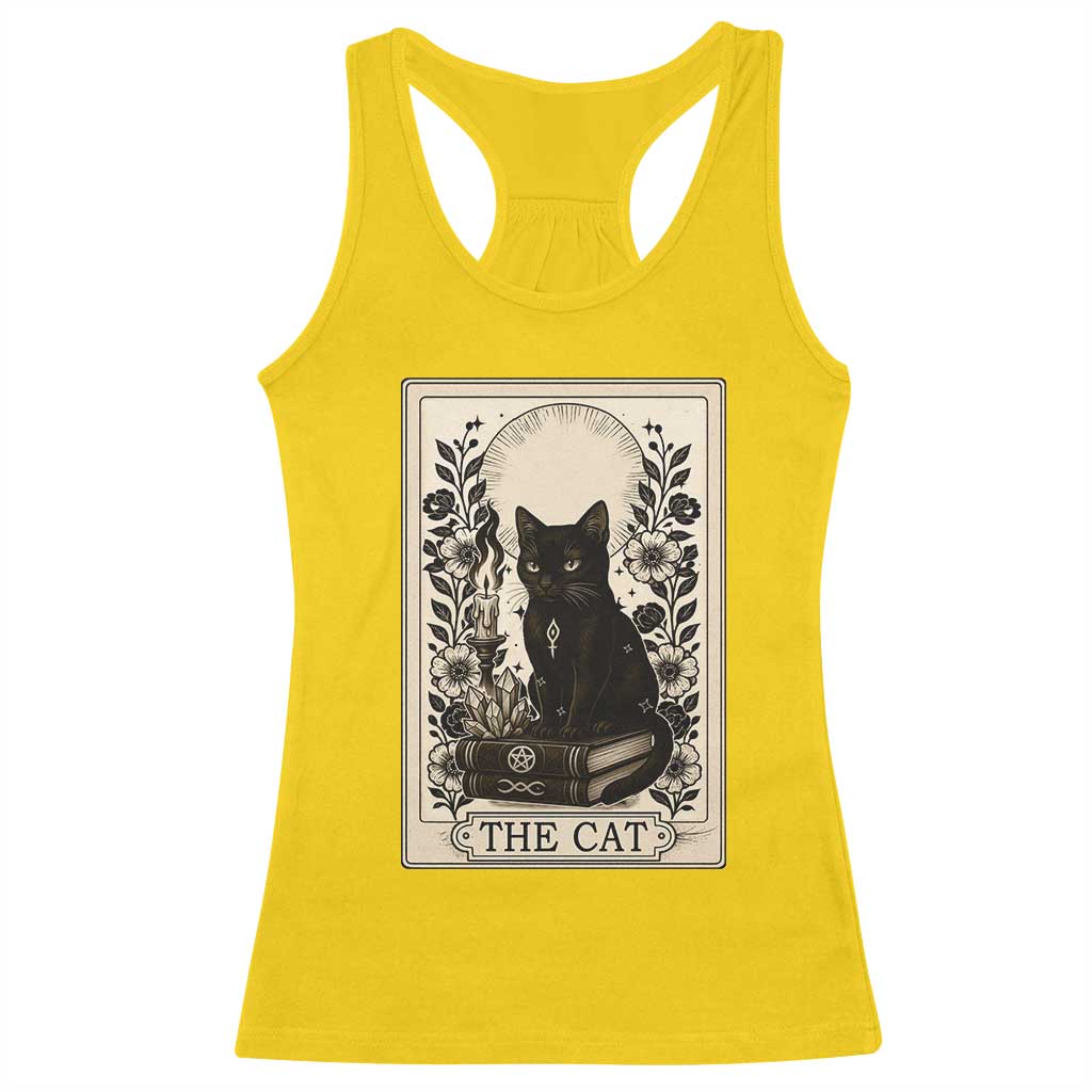 Funny The Cat Book Racerback Tank Top Kitty Lover Tarot Card TS12 Daisy Print Your Wear