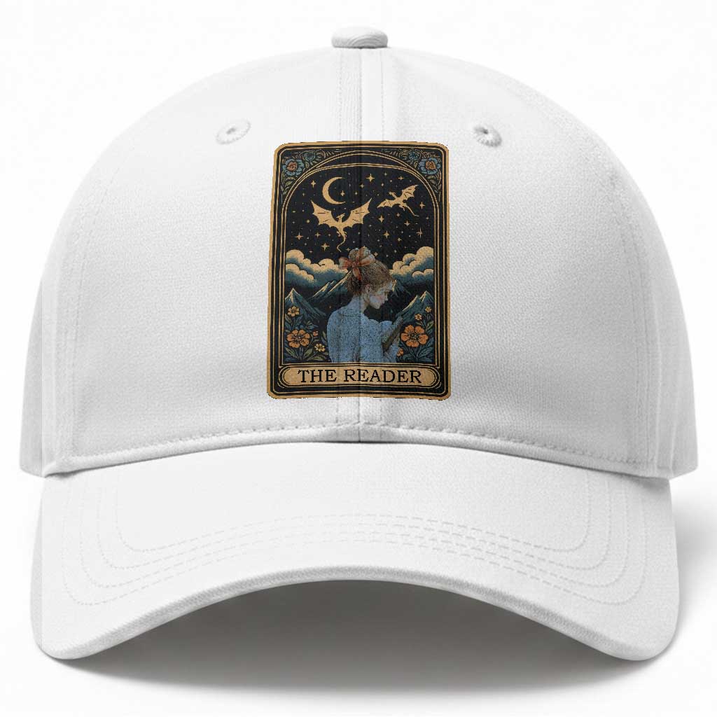 Funny The Reader Tarot Card Baseball Cap Girl Reading Fantasy Book TS12 Print Your Wear
