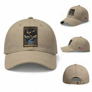 Funny The Reader Tarot Card Baseball Cap Girl Reading Fantasy Book TS12 Baseball Cap Universal Fit Khaki Print Your Wear