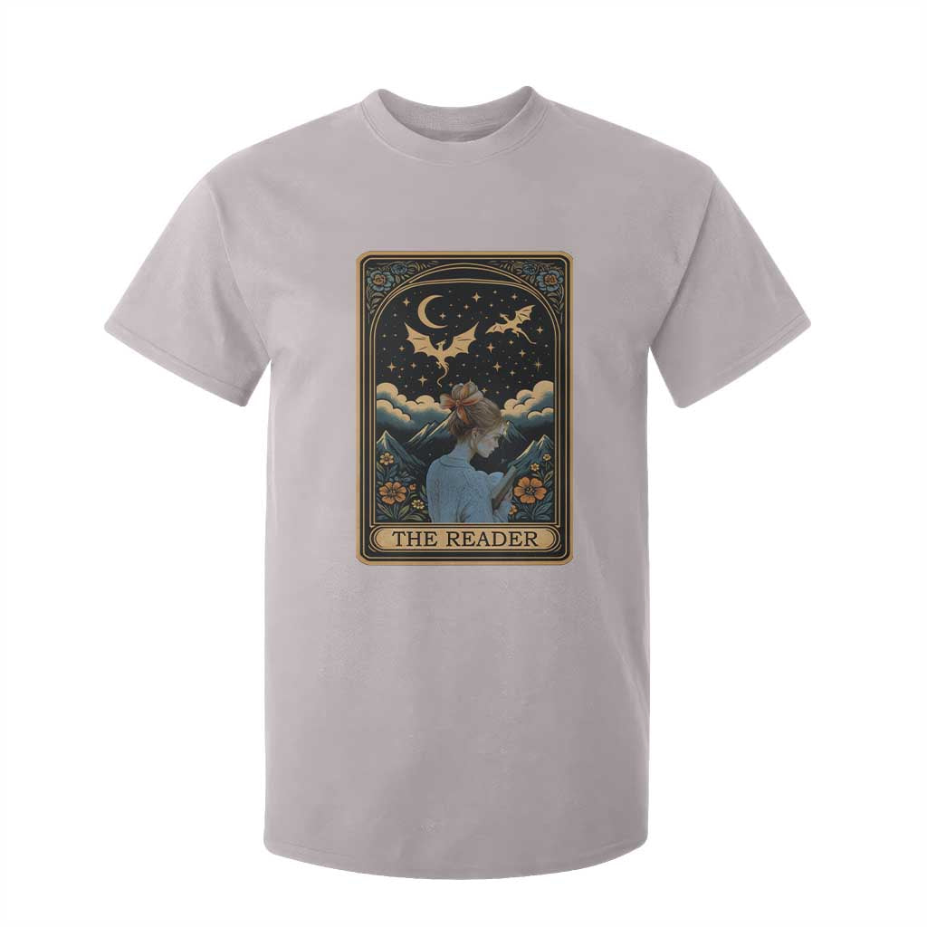 Funny The Reader Tarot Card T Shirt For Kid Girl Reading Fantasy Book TS12 Ice Gray Print Your Wear