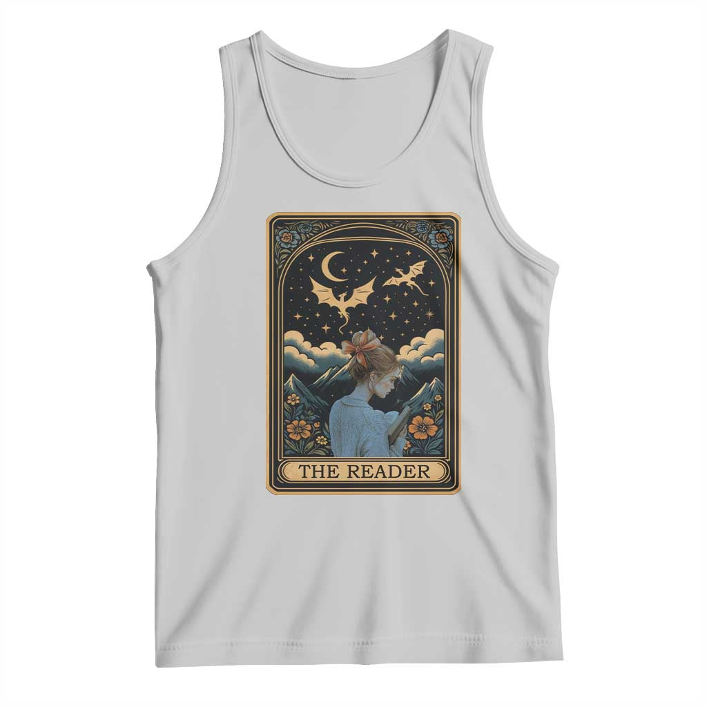 Funny The Reader Tarot Card Tank Top Girl Reading Fantasy Book TS12 Ash Print Your Wear
