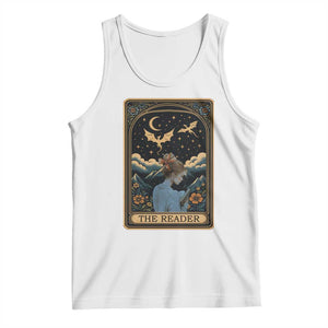 Funny The Reader Tarot Card Tank Top Girl Reading Fantasy Book TS12 White Print Your Wear