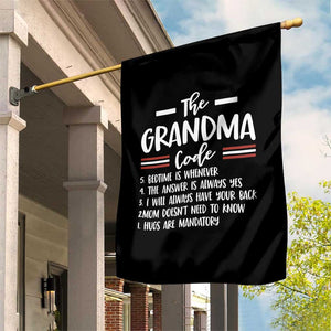 The Grandma Code Garden Flag Humorous Grandmother Rules Graphic TS12 Print Your Wear