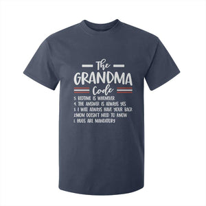The Grandma Code T Shirt For Kid Humorous Grandmother Rules Graphic TS12 Navy Print Your Wear