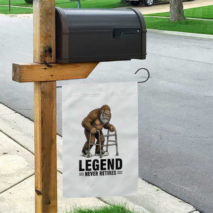 Funny Old Bigfoot Retirement Gift Garden Flag Legend Never Retires TS12 Print Your Wear