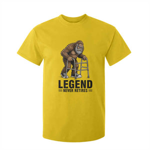Funny Old Bigfoot Retirement Gift T Shirt For Kid Legend Never Retires TS12 Daisy Print Your Wear