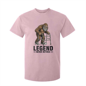 Funny Old Bigfoot Retirement Gift T Shirt For Kid Legend Never Retires TS12 Light Pink Print Your Wear