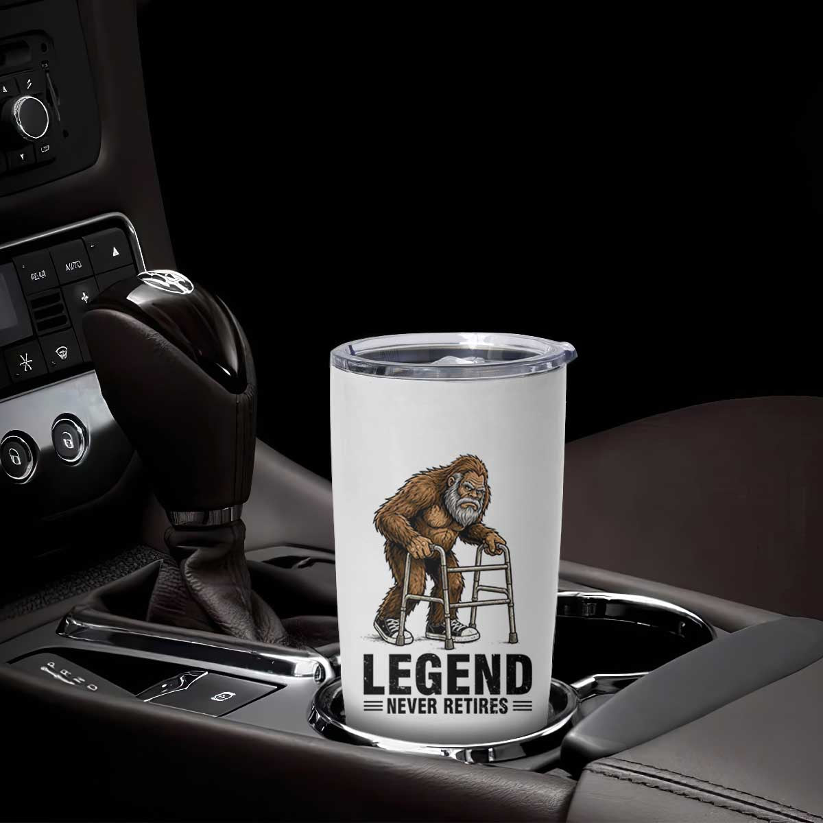 Funny Old Bigfoot Retirement Gift Tumbler Cup Legend Never Retires TS12 Print Your Wear