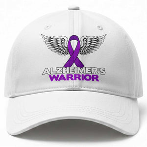 Alzheimers Warrior Baseball Cap Purple Ribbon Angel Wings Memory Support Gift TS12 Print Your Wear
