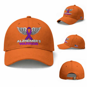 Alzheimers Warrior Baseball Cap Purple Ribbon Angel Wings Memory Support Gift TS12 Baseball Cap Universal Fit Orange Print Your Wear
