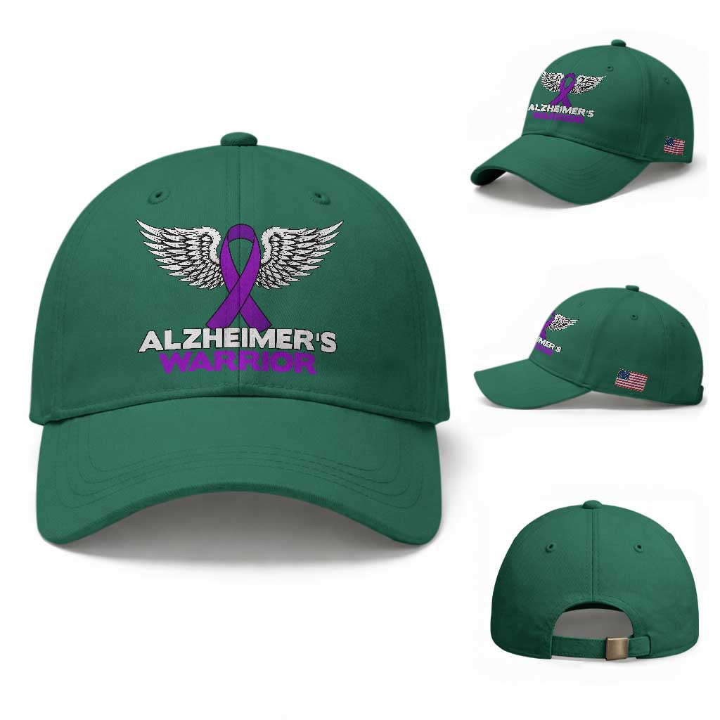 Alzheimers Warrior Baseball Cap Purple Ribbon Angel Wings Memory Support Gift TS12 Baseball Cap Universal Fit Irish Green Print Your Wear