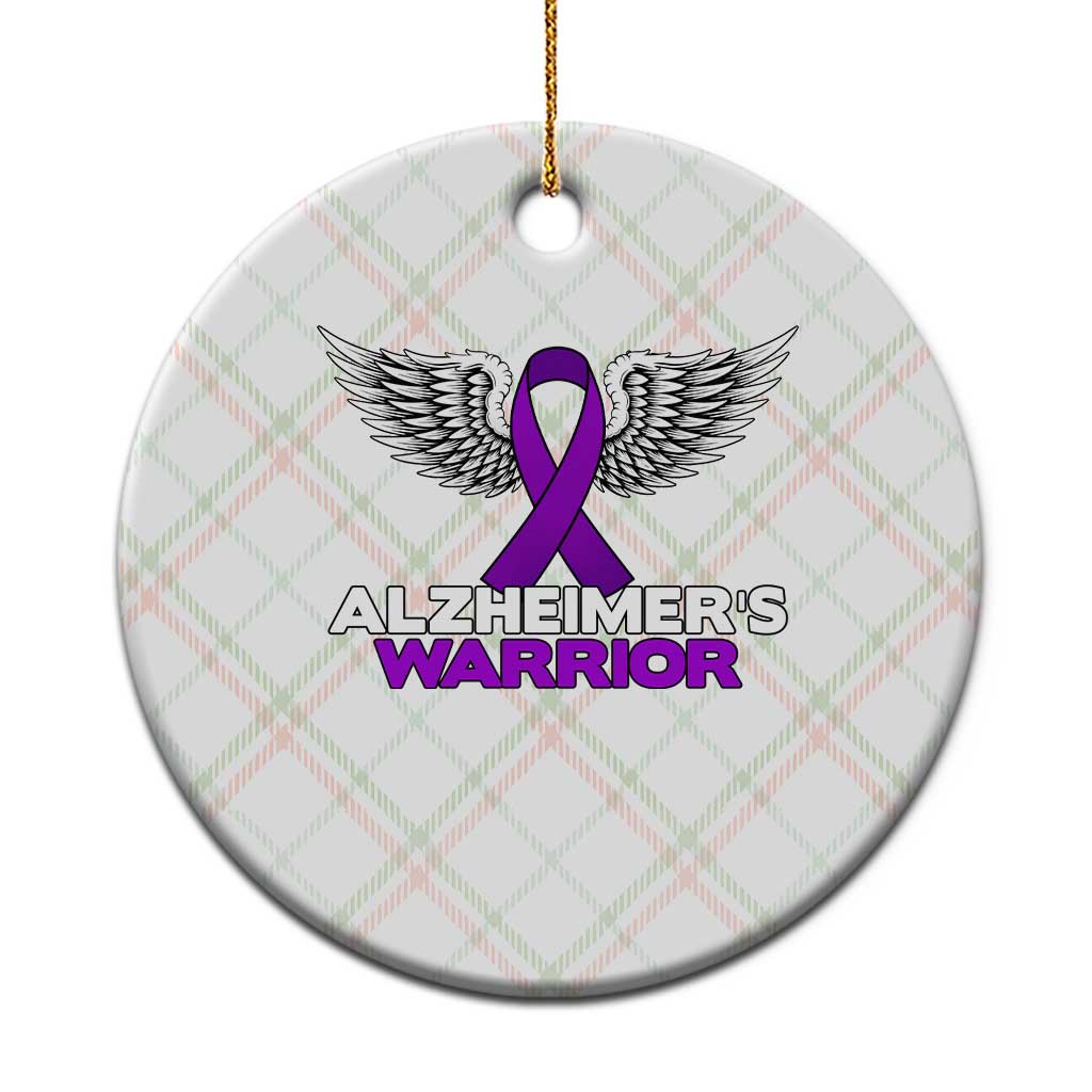 Alzheimers Warrior Ceramic Ornament Purple Ribbon Angel Wings Memory Support Gift TS12 1pc Christmas Plaid Print Your Wear