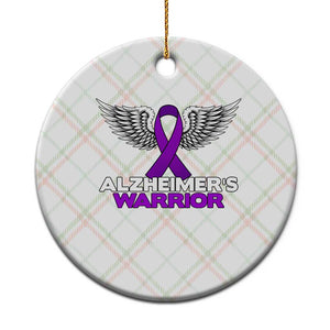 Alzheimers Warrior Ceramic Ornament Purple Ribbon Angel Wings Memory Support Gift TS12 1pc Christmas Plaid Print Your Wear