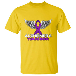 Alzheimers Warrior T Shirt Purple Ribbon Angel Wings Memory Support Gift TS12 Daisy Print Your Wear