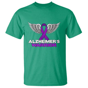 Alzheimers Warrior T Shirt Purple Ribbon Angel Wings Memory Support Gift TS12 Irish Green Print Your Wear